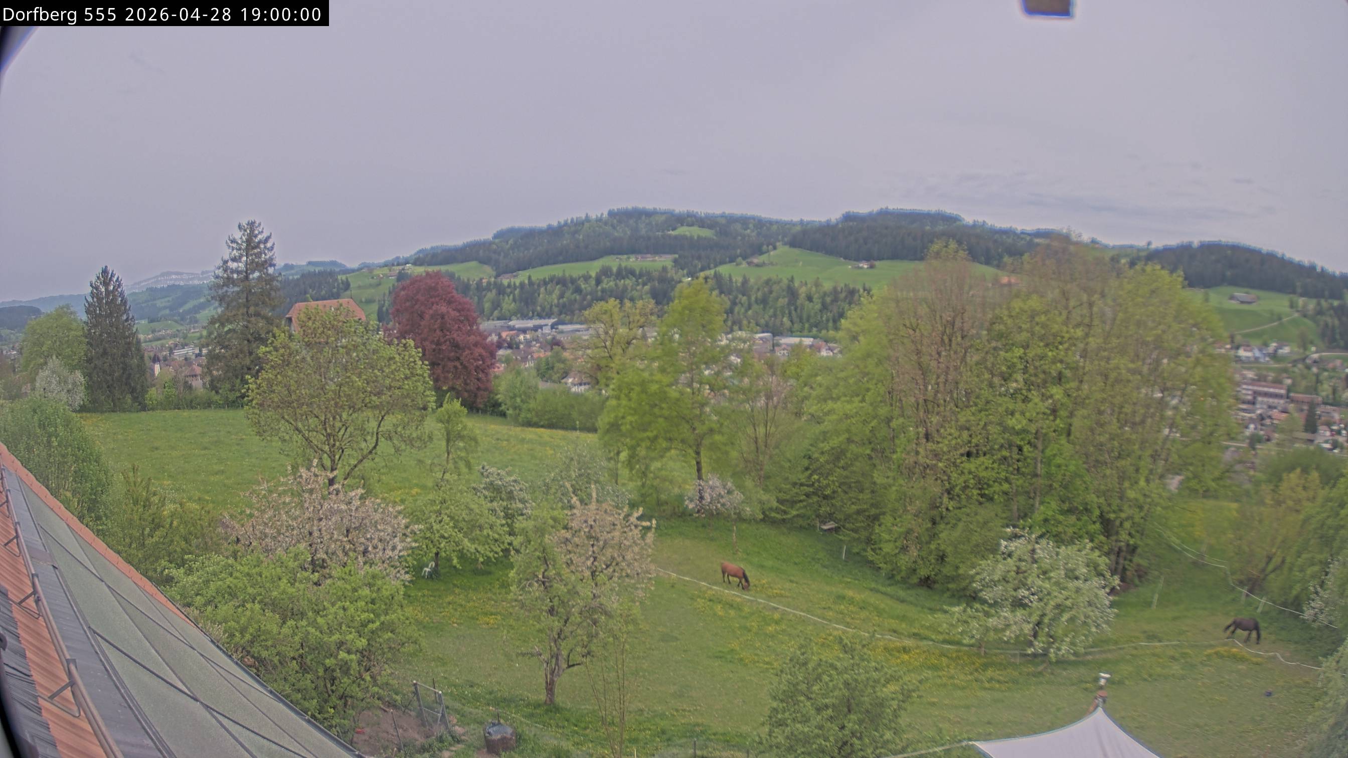Webcam-Bild: Aussicht vom Dorfberg in Langnau 20260428-190000
